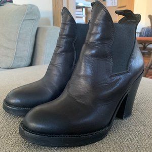 Acne Studios Leather Star Ankle Boots Black